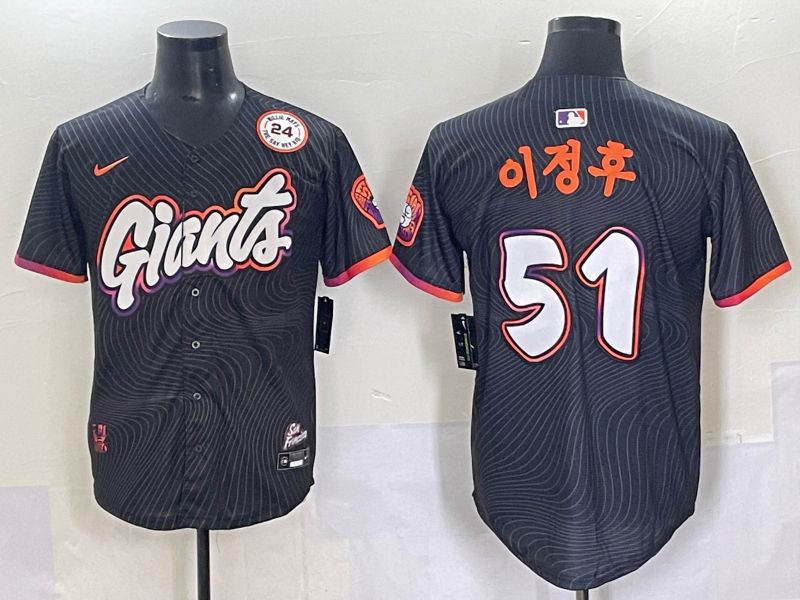 Men 2025 San Francisco Giants #51 J.H.Lee Black Joint Name Nike MLB Jersey style 49->san francisco giants->MLB Jersey